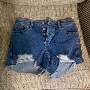 Women’s size 28 Hollister high rise distressed jean shorts